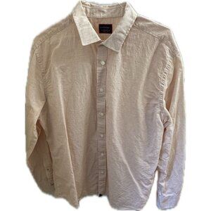 UNTUCKit Shirt Mens 2XL Linen Blend Long Sleeve Button Down Orange XXL